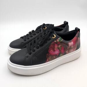 Ted Baker Avery Floral Platform Sneaker Shoes Women's Black Size US6.5 EU37